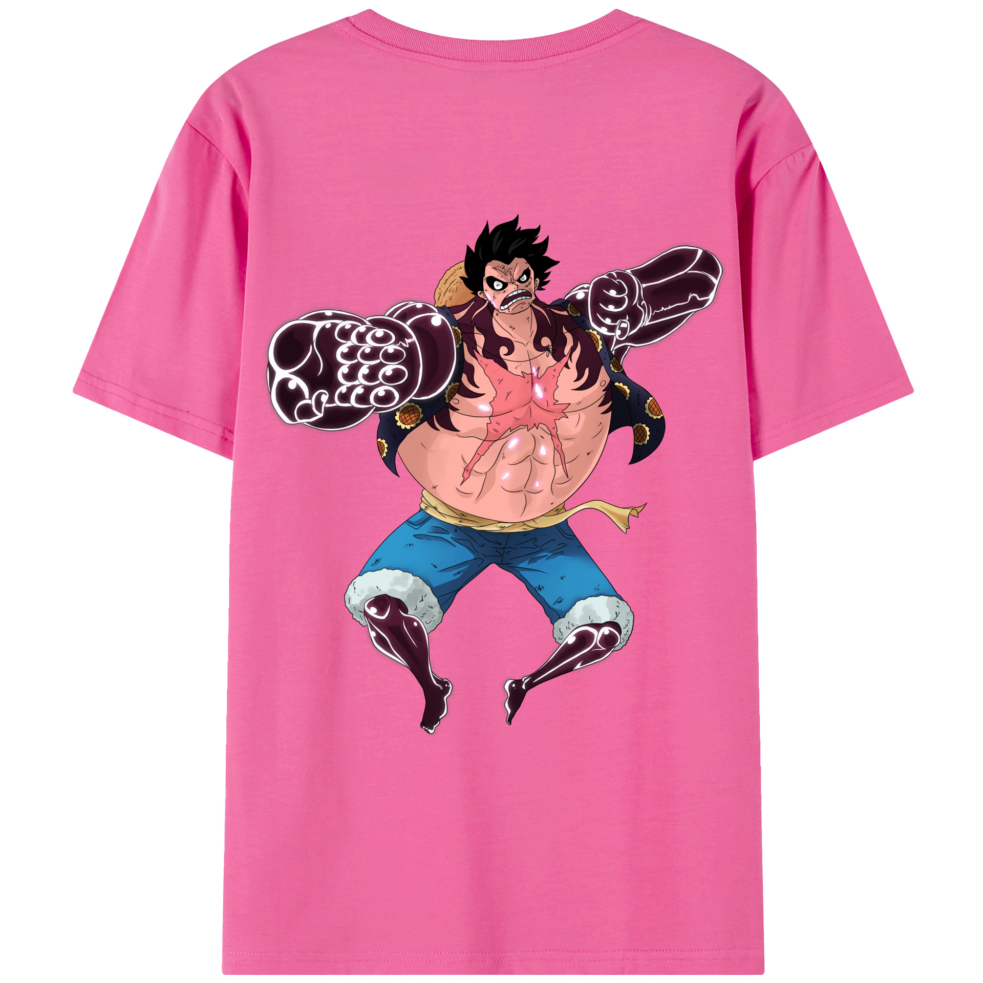 （画像用） ワンピース モンキー・D・ルフィ ONE PIECE Monkey D. Luffy レディース半袖Tシャツ(バックプリント)
